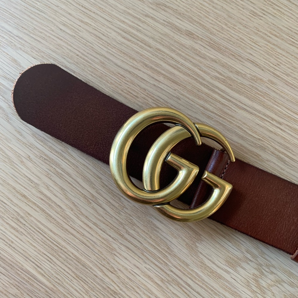 Brown Leather Gucci Belt